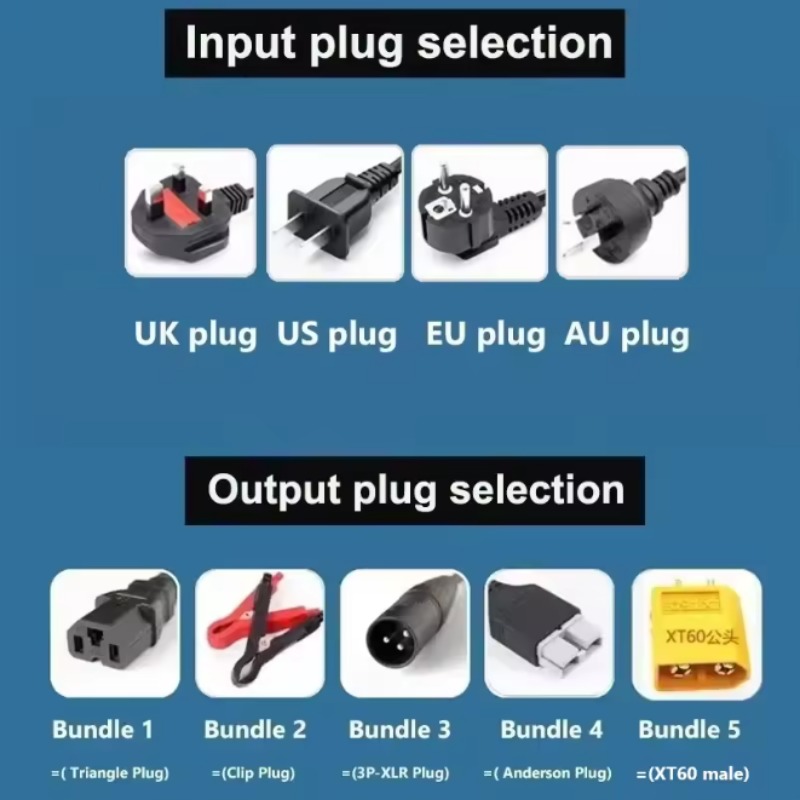 84V 20A Smart Charger - شاحن بطارية ليثيوم ذكي قابل للتعديل