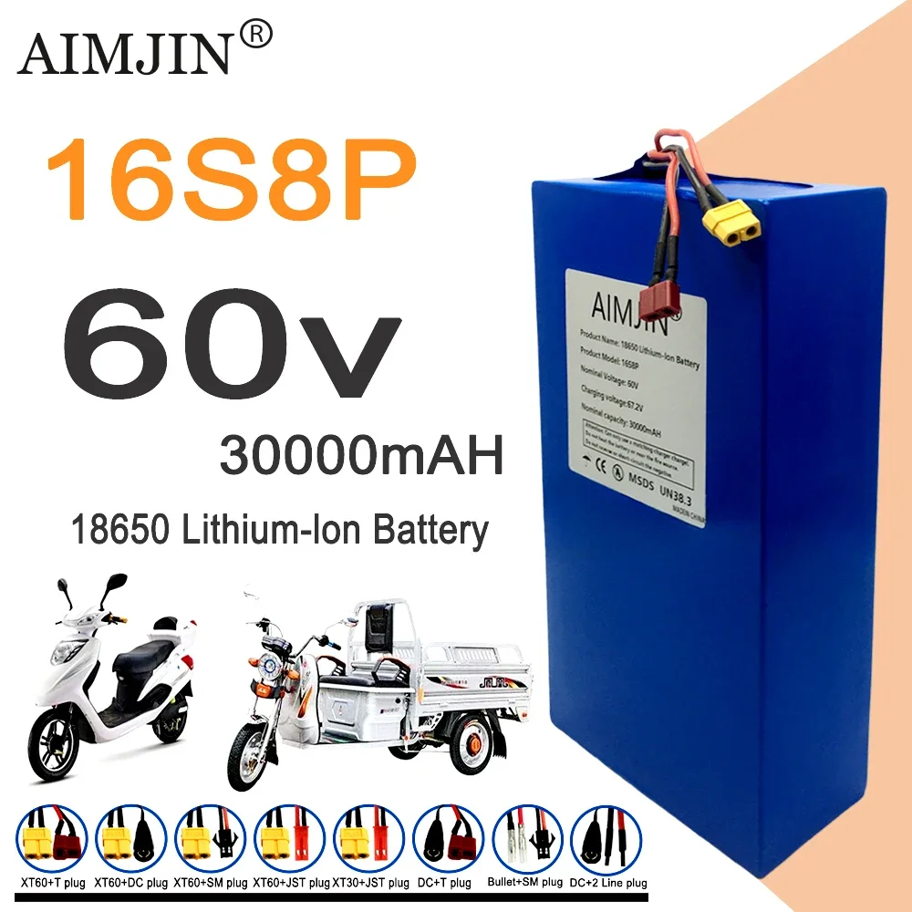 60V 50Ah Electric Scooter Battery - بطارية ليثيوم جديدة تمامًا 16S8p بقدرة