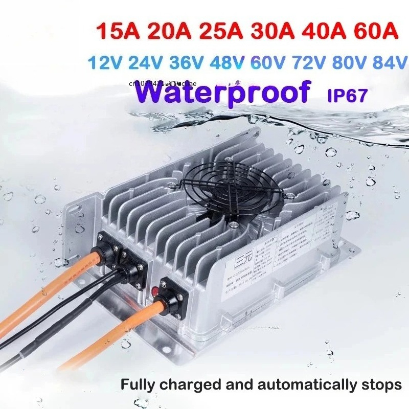 72V 15A Fast Charger - 24 فولت 48 فولت 60 فولت
