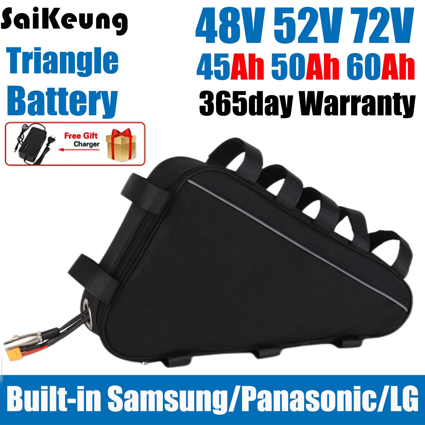72V 50Ah 21700 Lithium Battery - الشام دراجة كهربائية مثلث 48 فولت