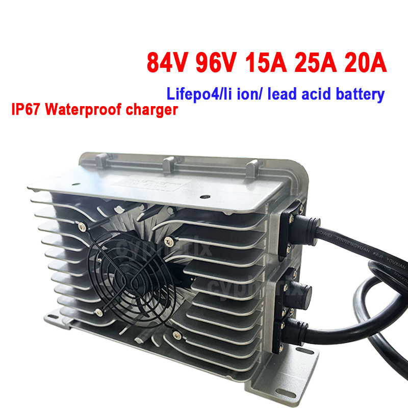 شاحن ذكي مقاوم للماء IP67 بجهد - مراجعة 84V 20A Smart Charger وسعره