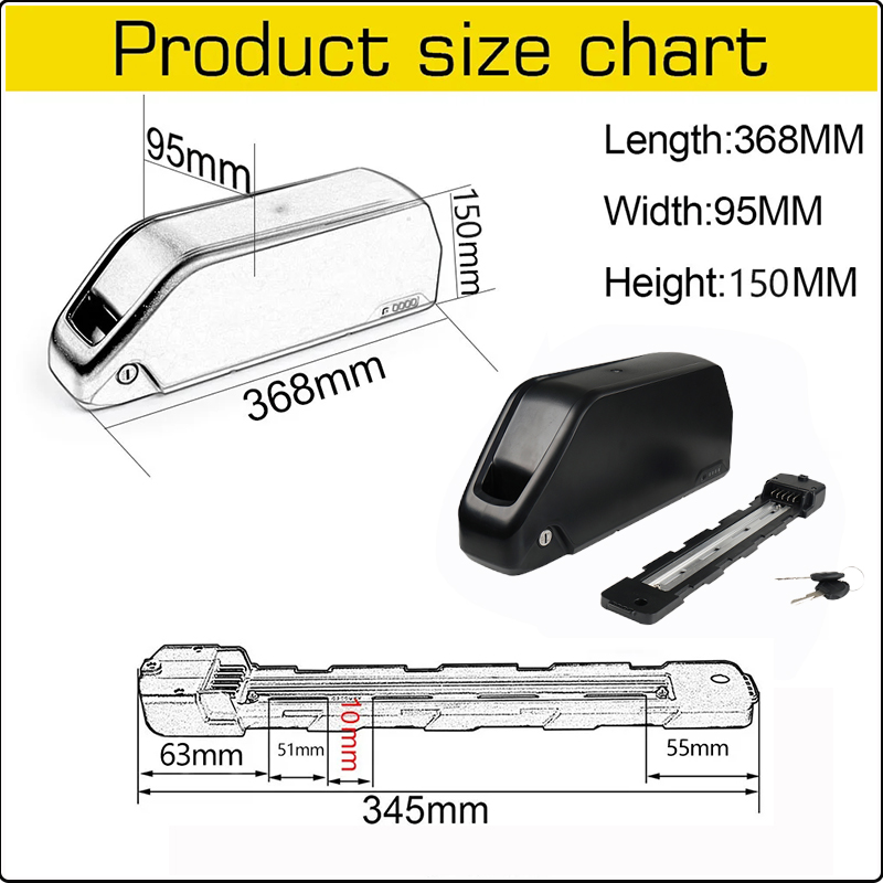 بطارية دراجة كهربائية Downtube - مراجعة 72V 50Ah 21700 Lithium Battery وسعره