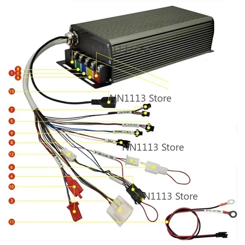 مستشعر القاعة 72 فولت 100 أمبي - مراجعة 72V 100A Sabvoton Controller وسعره