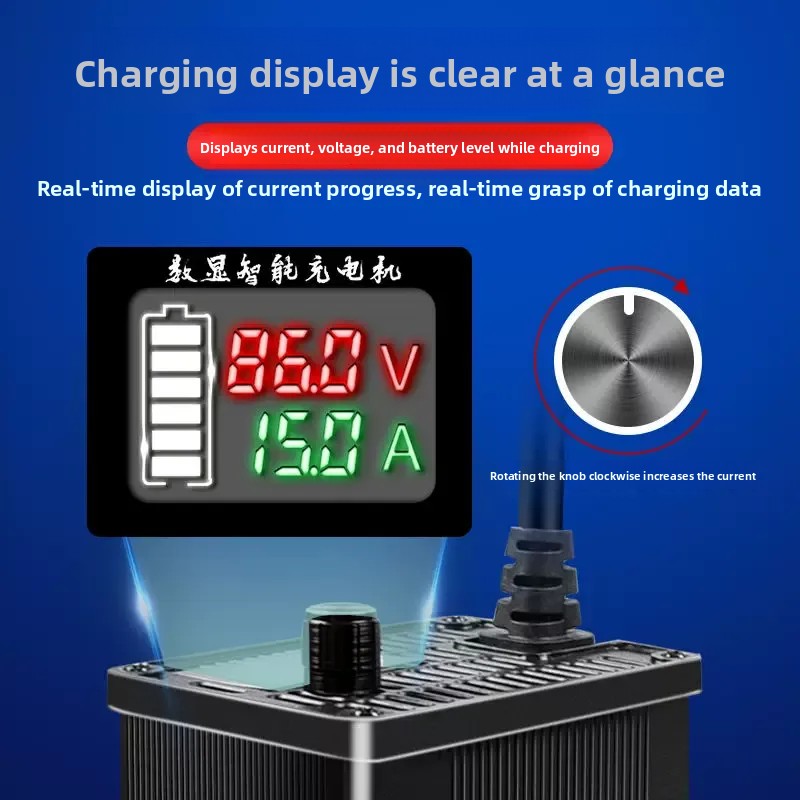 شاحن بطارية ليثيوم قابل للتعدي - مراجعة 72V 15A Fast Charger وسعره