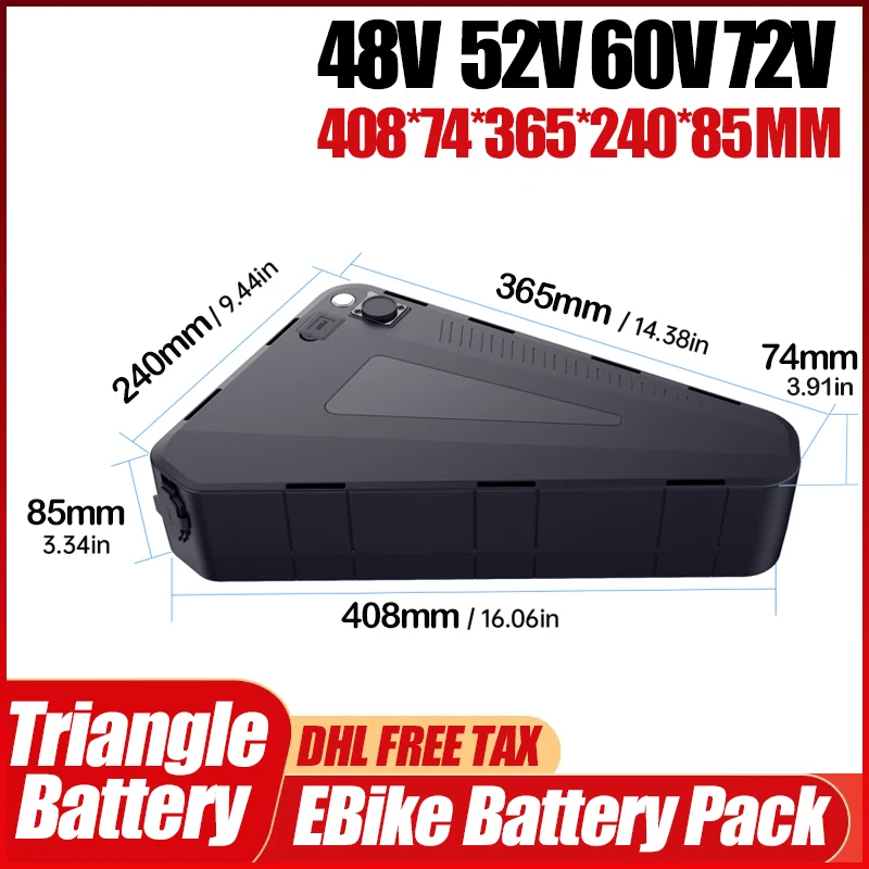 دراجة كهربائية ببطارية ليثيوم  - مراجعة 72V 50Ah 21700 Lithium Battery وسعره
