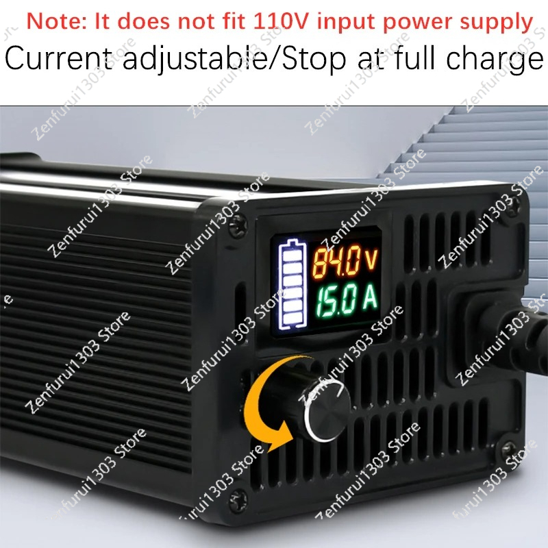 شاحن بطارية ليثيوم أيون وليثيو - مراجعة 72V 15A Fast Charger وسعره