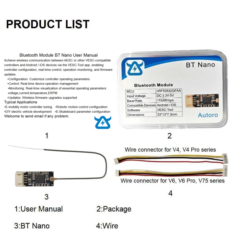وحدة بلوتوث لاسلكية Autoro BT  - مراجعة Vesc 75300 Controller وسعره