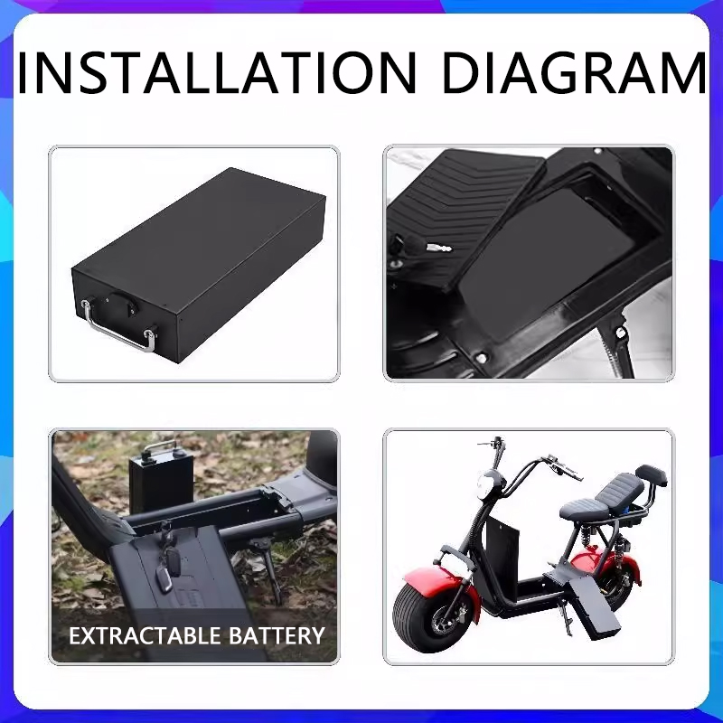 بطارية ليثيوم 60 فولت 20 أمبير - مراجعة 60V 50Ah Electric Scooter Battery وسعره