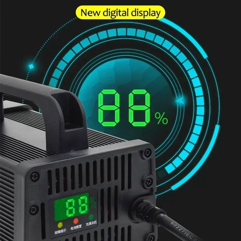 48 فولت 60 فولت 72 فولت مركبة  - مراجعة 72V 15A Fast Charger وسعره